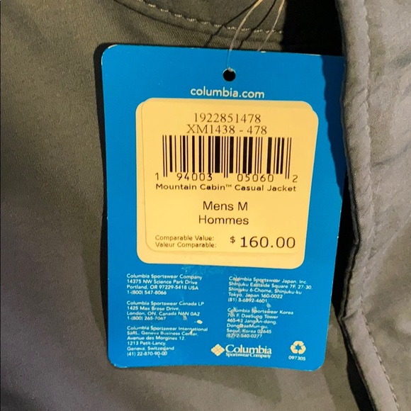 NWT Columbia Mountain Cabin Casual Jacket - Picture 6 of 6